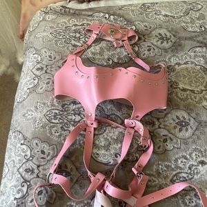 Pink body harness